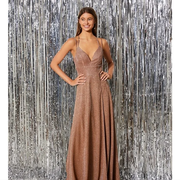 Midnight Doll | Dresses | Copper Glitter Dress | Poshmark